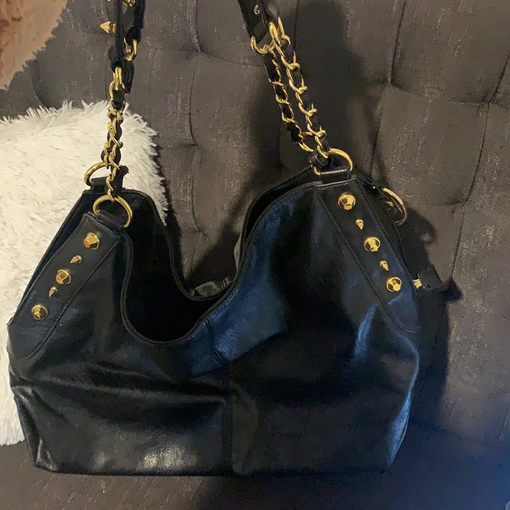 Bebe leather shoulder purse